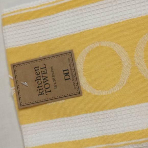 🍒 DII Foodie Yellow Kitchen Dishtowel - Picture 2 of 2